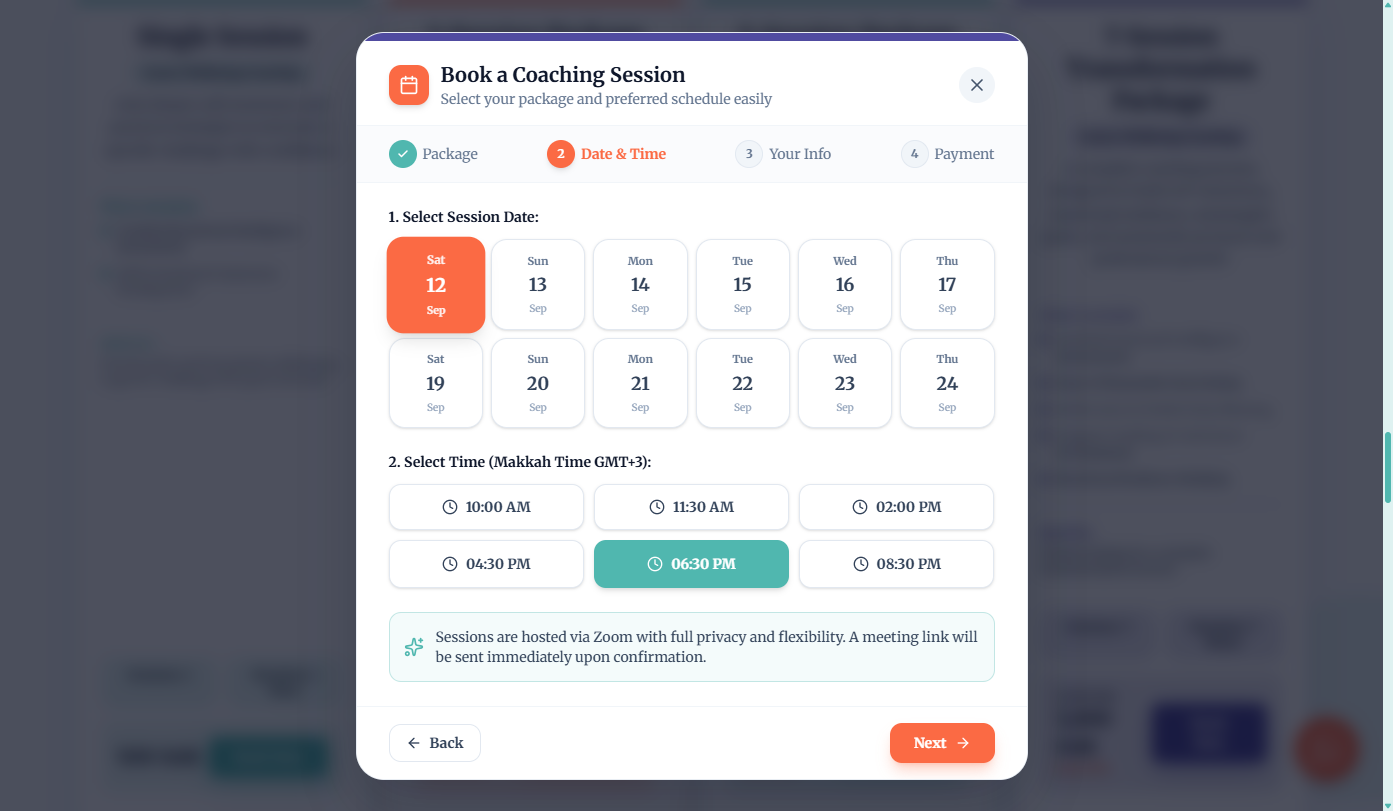 Coaching practice site - Service option2
