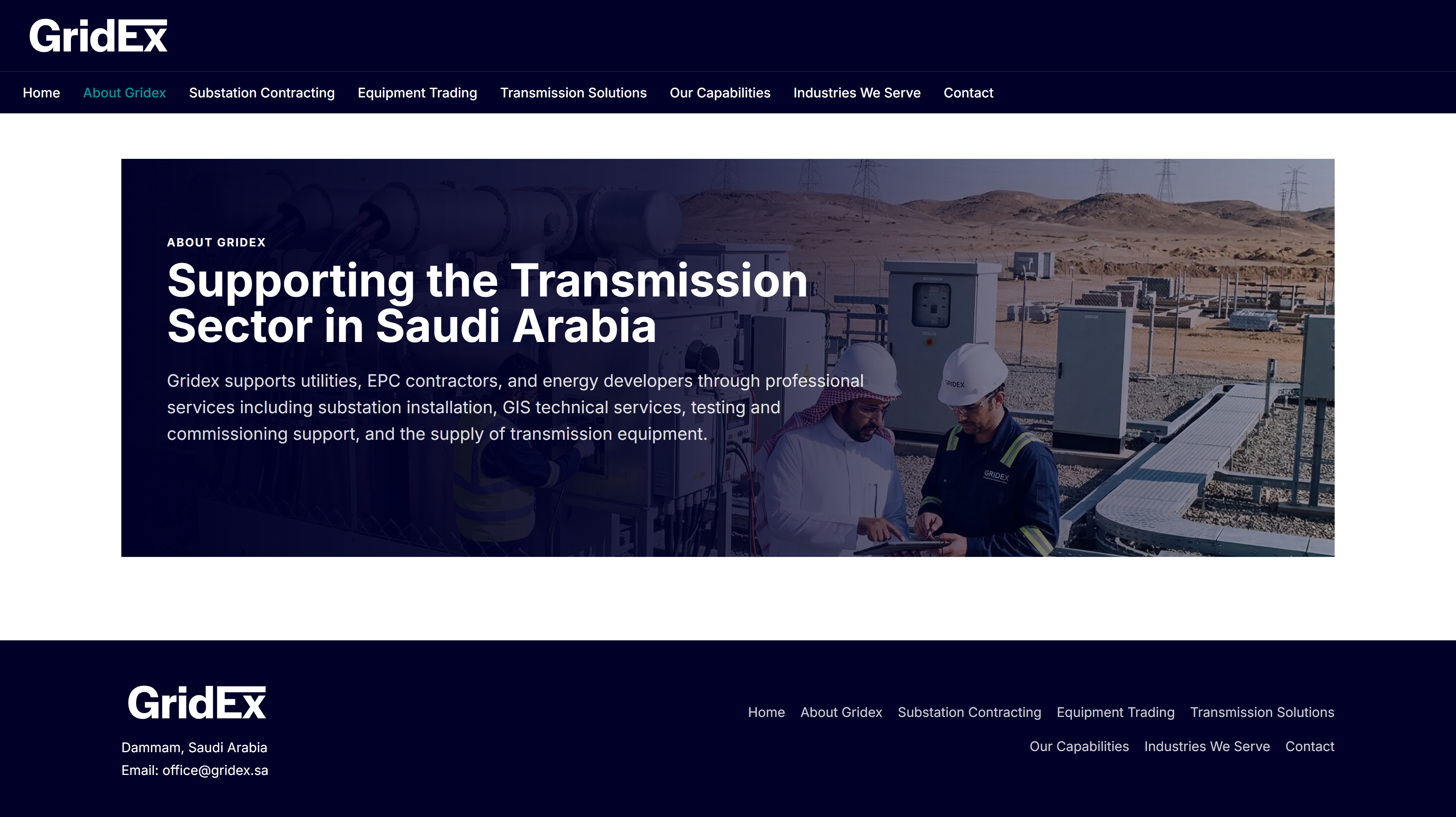 Transmission contractor site - about-gridex